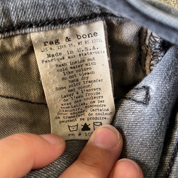 RAG & BONE BLACK/GRAY BLACKTHORN SKINNY JEANS SIZE 26 - Picture 12 of 16